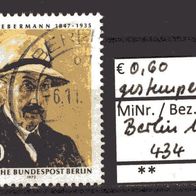Berlin 1972 125. Geburtstag von Max Liebermann MiNr. 434 gestempelt