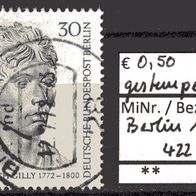 Berlin 1972 200. Geburtstag von Friedrich Gilly MiNr. 422 gestempelt