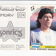 Panini Fußball World Cup Story Diego Armando Maradona Argentina Bild Nr 224