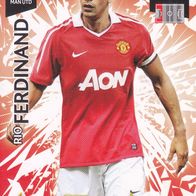 Manchester United Panini Trading Card Champions League 2010 Rio Ferdinand Nr.158