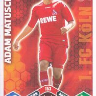 1. FC Köln Topps Match Attax Trading Card 2010 Adam Matuschyk Nr.153