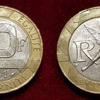 1924(1) 10 Francs (Frankreich) 1991 in vz ............. von * * * Berlin-coins * * *