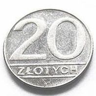 Polnische Münze - 20 Zlotych - 1990