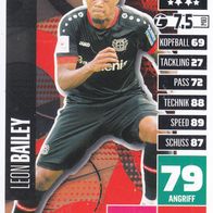 Bayer Leverkusen Topps Match Attax Trading Card 2020 Leon Bailey Nr.223