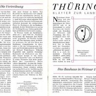 Thüringen Blätter zur Landeskunde, Das Bauhaus in Weimar 1919-1925, Dr. Stefan Grohe