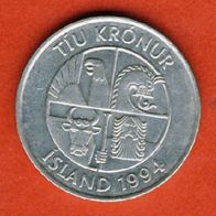 Island 10 Kronur 1994