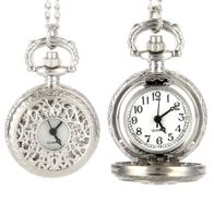 Taschenuhr, MHU-23 Halskette mit Uhr, Umhänge Uhr, mit Netz, Spinne, Damenuhr Unisex