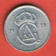 Schweden 25 Öre 1972