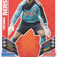 1. FC Köln Topps Match Attax Trading Card 2011 Michael Rensing Nr.163