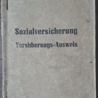 uralter SV Ausweis / Dokument erstmals ausgestellt 1951 in Syrau/ Plauen/ Vogtland !