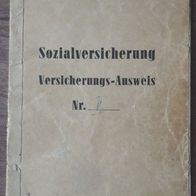 uralter SV Ausweis / Dokument erstmals ausgestellt 1962 in Zwickau/ Sachsen !