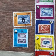 Kl. Briefmarken-Konvolut (3) aus Paraguay (Südamerika) ab ca. 1979 ! Gestempelt ! Top