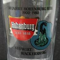 Bierglas - 0,25 l - Hohenburg - 1980 - Neuwirt, Wackersberg