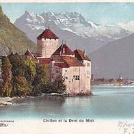 AK Schweiz - Chillon et la Dent du Midi - 1909 (4375)