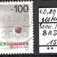BRD / Bund 1992 25 Jahre Terre des Hommes Deutschland MiNr. 1585 Vollstempel