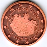 2 Cent Monaco 2006 Euro-Kursmünze mit Albert - Polierte Platte (PP)