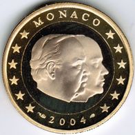 1 Euro Monaco 2004 Kursmünze mit Rainier - Polierte Platte (PP)