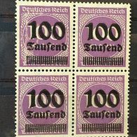 DR 289b 4-er-Block * Aufdruck obere Marken abgeplattet - rar - M€ unbek. #656