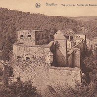 alte AK Belgien - Bouillon - Vue prise du Rocher de Besmont vers le Château (4413)