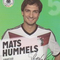 Rewe Sammelkarte - Fußball-WM 2014 - Nr.5/34 Mats Hummels - NEU