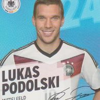 Rewe Sammelkarte - Fußball-WM 2014 - Nr.24/34 Lukas Podolski - NEU