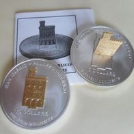 San Marino 2005 Skulpturmünze PP Palazzo Gold / Silber