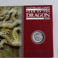Australien 2012 1$ Lunar Dragon Drache High Relief 1 Oz Unze Silber PP Proof