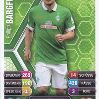 Werder Bremen Topps Match Attax Trading Card 2014 Philipp Bargfrede Nr.48