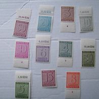 1945 West-Sachsen - 11 Marken Ziffernzeichnung postfrisch