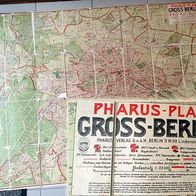 Pharus-Plan Gross Berlin 120 x 90 cm auf Leinen * ca. um 1930