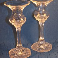 2 Rosenthal Classic Rose Glas Kerzenhalter, Modell - Monbijou