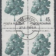 BM134) Rumänien Mi. Nr. 4984Y Viererblock gest. Silberpappel