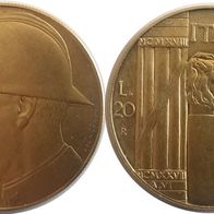 Italien: 20 Lire " Vittorio Emanuele III." 1928 NP
