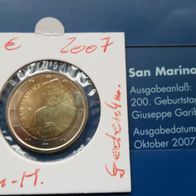 San Marino 2007 2 Euro Gedenkm. Garibaldi