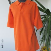NEU: Polo Hemd Shirt Gr 52 XL orange Pique Baumwolle Kurzarm Logo Stickerei