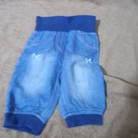 Blaue dünne JeansHose mit Aufnäher Gr.62 gebraucht Topomini