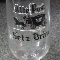 Pilsglas mit Alte Post, Setz Bräu-Aufdruck (M#)