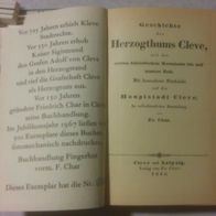 Niederrheinliteratur Geschichte des Herzogthums Cleve 1967 Exemplar 298 von 500