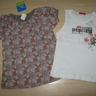 superschönes T-Shirt Topolino (NEU) + Top EDC by ESPRIT Gr. 128/134 (0514)