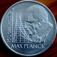 10 Euro Silber 2008 Max Planck stgl. Randschrift Typ A oder B