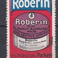 alte Reklamemarke - Roberin Parkett- und Linoleumwachs (181)