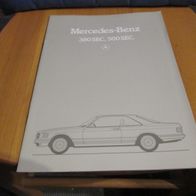 Mercedes 380 SEC 500 SEC C126 Prospekt 04 1983 große Faltseiten x
