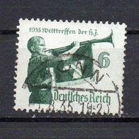 D. Reich 1935, Mi. Nr. 0584 / 584x, HJ-Treffen, gestempelt BONN 01.08.35 #05989