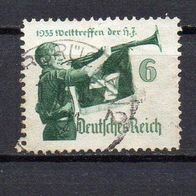 D. Reich 1935, Mi. Nr. 0584 / 584y, HJ-Treffen, gestempelt Saarbrücken #05990
