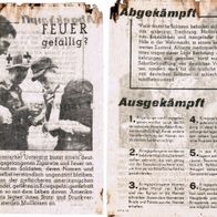 Flugblatt, Propagandaflugblatt, Raketenflugblatt, aus dem 2. Weltkrieg