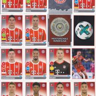 19x Bayern München Topps Sammelbilder 2017 kompletter Satz