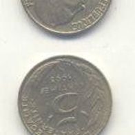 5 Centimes Frankreich von 1993 Umlaufmünze