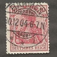 Briefmarke Deutsches Reich 1905 - 10 Pfennig - Michel Nr. 86 I
