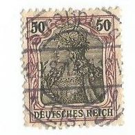Briefmarke Deutsches Reich 1905 - 50 Pfennig - Michel Nr. 91 I