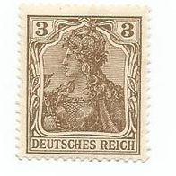 Briefmarke Deutsches Reich 1915 - 3 Pfennig - Michel Nr. 84 II - Kriegsdruck - ungest